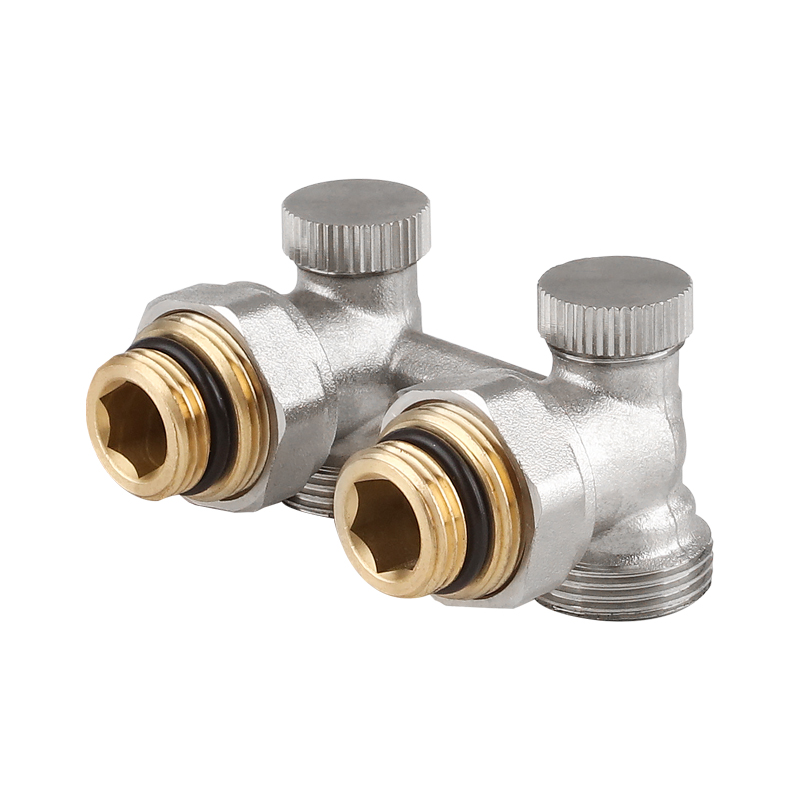 HL-6081 - H Type Double Lockshield Brass Thermostatic Radiator Valve for Water Heating Systems
